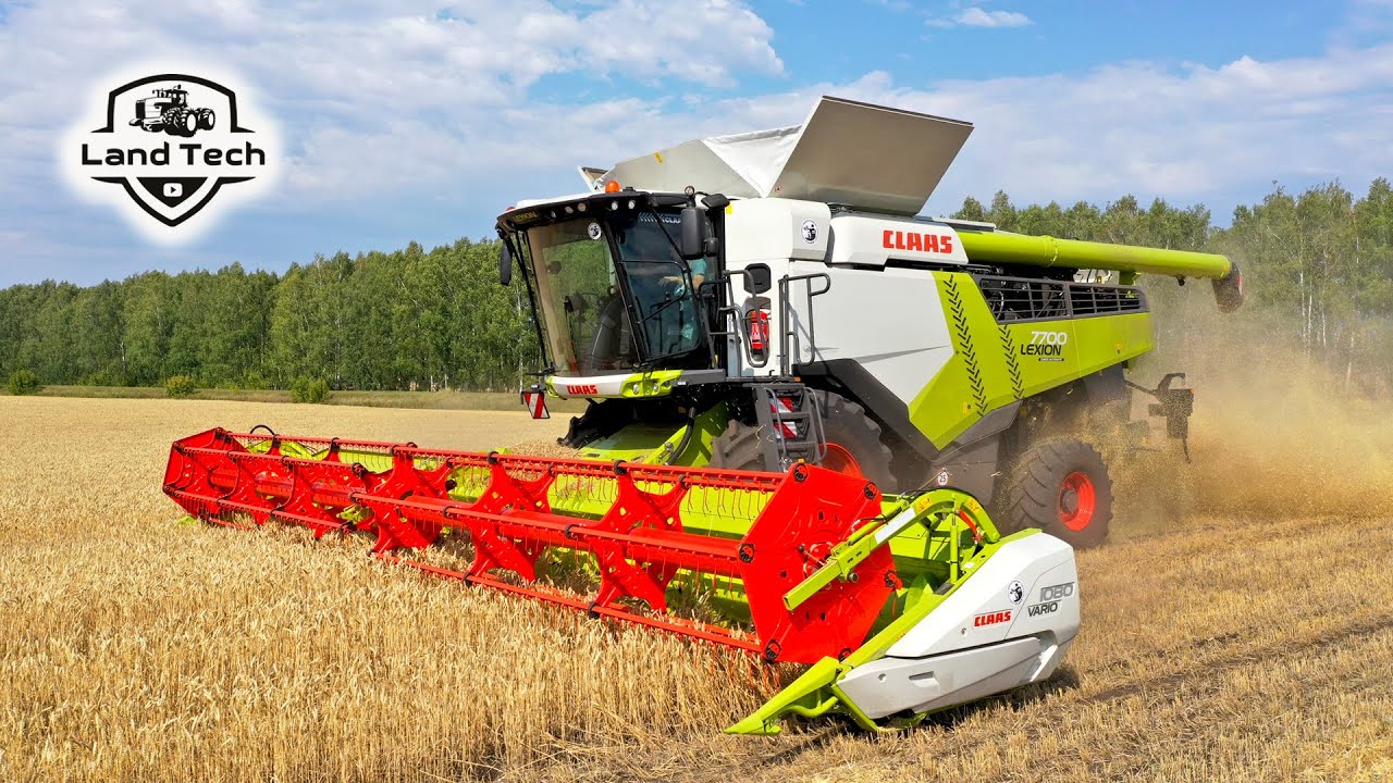 CLAAS Lexion 7700 - Новый гибридный комбайн с двумя роторами уже на полях России! Обзор и работа!