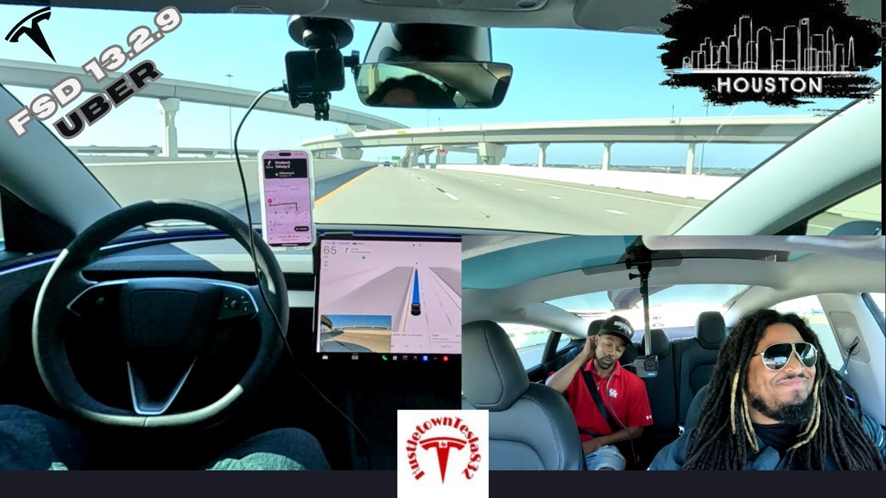 VOLLAUTOMATISCHES FAHREN VON TESLA 13.2.9 87. UBER-FAHRT (GEBIET HOUSTON)