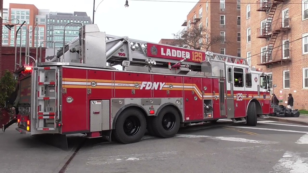 FDNY Ladder 129 & Engine 273 responding to fume in a apartment