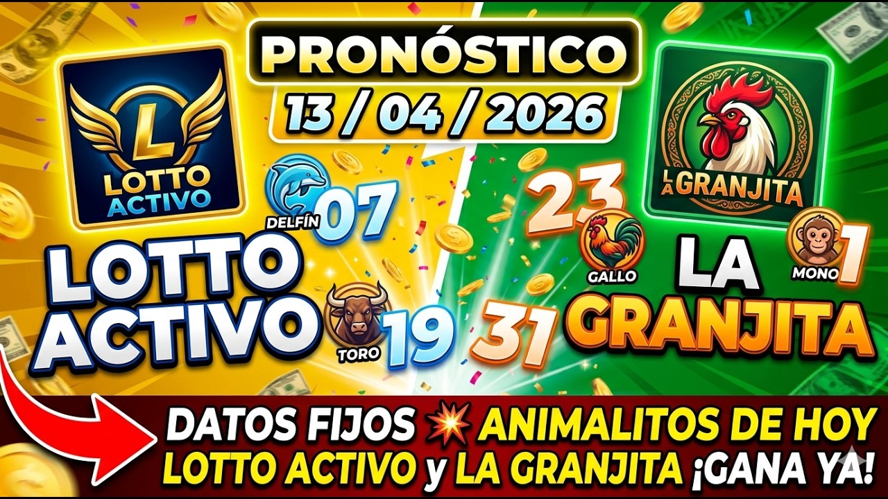 &iquest;CU&Aacute;LES SON LOS N&Uacute;MEROS GANADORES HOY? LOTTO ACTIVO Y GRANJITA