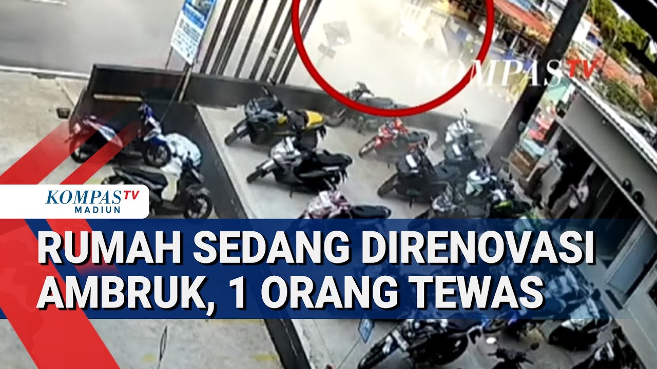 Detik Detik Rumah Ambruk di Kuningan Terekam CCTV, 1 Pekerja Tewas Tertimpa Reruntuhan