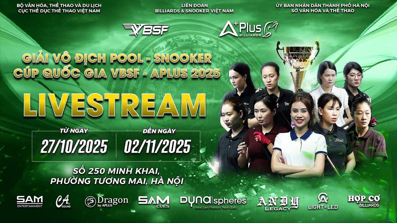 BÀN TV | CHUNG KẾT I YẾN VI - XUÂN VÀNG  | Giải Vô Địch Pool 9-Ball Cúp QG VBSF - APLUS 2025