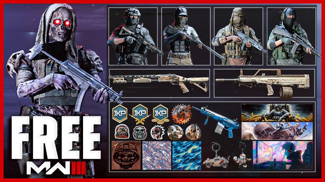 75+ FREE Rewards to Unlock in MW3! (FREE Skins, Blueprints, Charms, Decals & More)