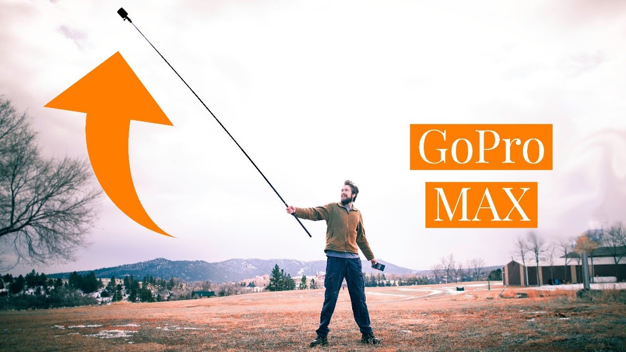GoPro MAX on the LONGEST selfie stick from Amazon