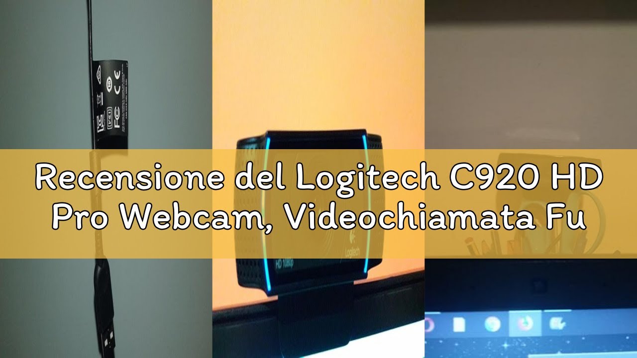 Recensione del Logitech C920 HD Pro Webcam, Videochiamata Full HD 1080p/30fps, Audio Stereo ‎Chiaro,