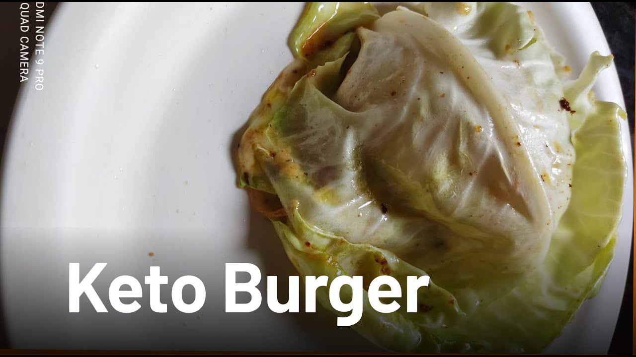 Keto Burger/Vegetable Burger without bread/homemade Burger with Cabbage