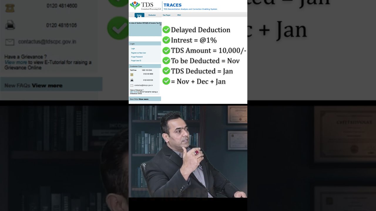 How to Calculate Intrest on delayed deduction of TDS & TCS | Section 201 | Income Tax #Shorts
