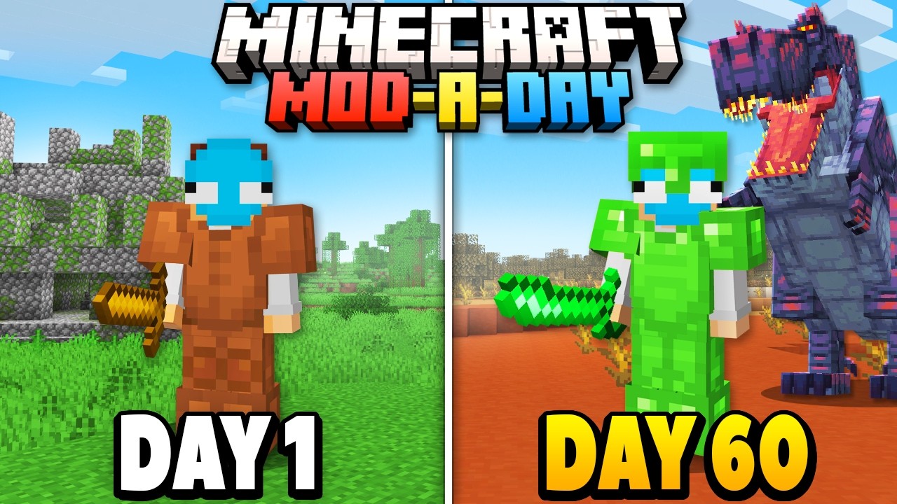 Minecraft, But I Add NEW MODS Every Day...