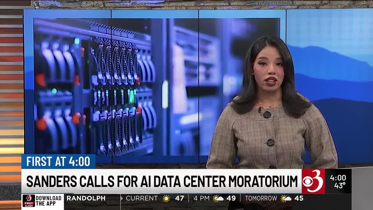 Сандерс призывает к мораторию на строительство центров обработки данных для ИИ.