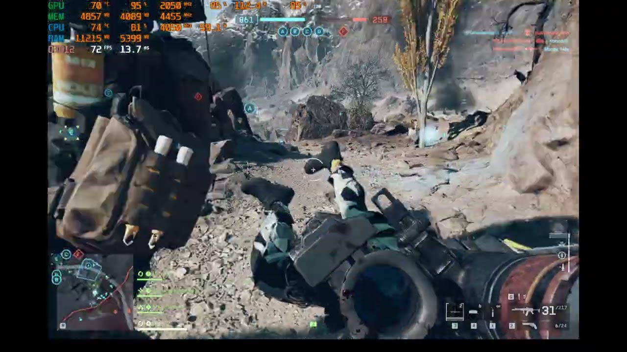 Battlefield 6 - GTX 1060 6GB - Ryzen 5 3600 - 72FPS