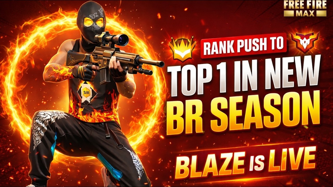 🔴[LIVE] New BR Rank Season Rank Pushing, Gold to Grandmaster Day1 - Garena Free Fire