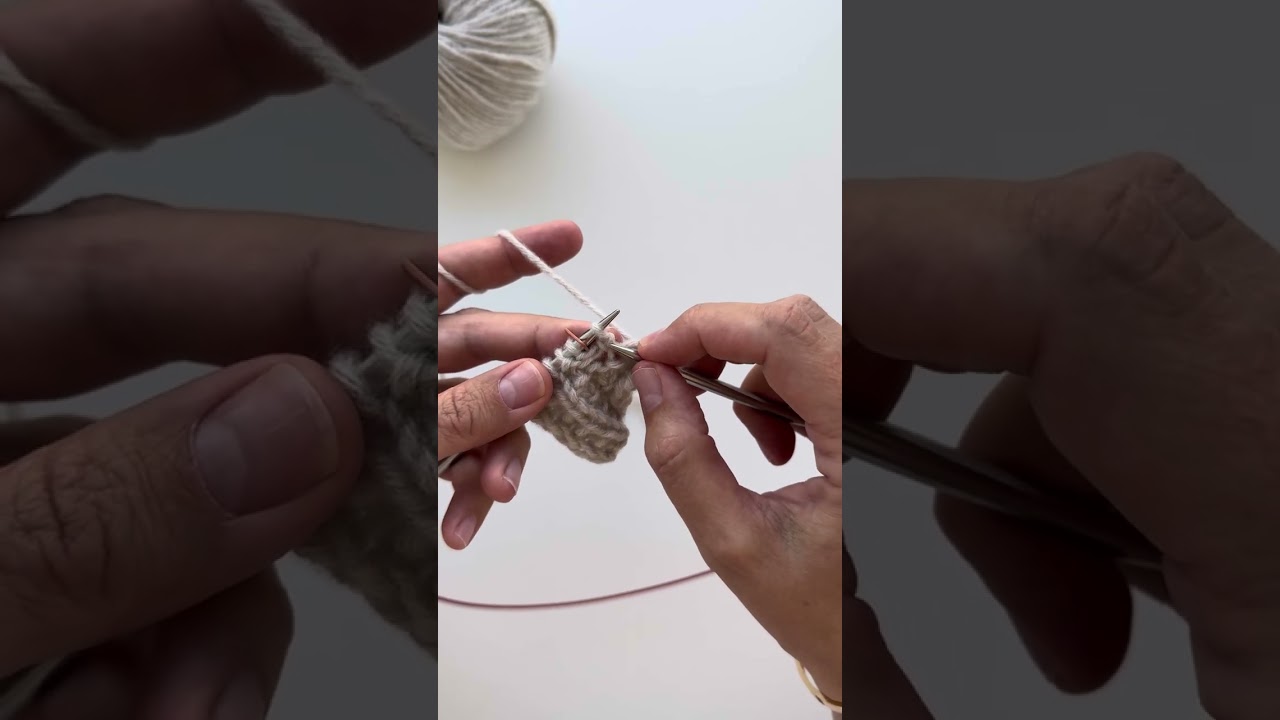 SeedyBandana - die ersten 4 Zunahmen Schritt f&uuml;r Schritt im SeedRibStitch