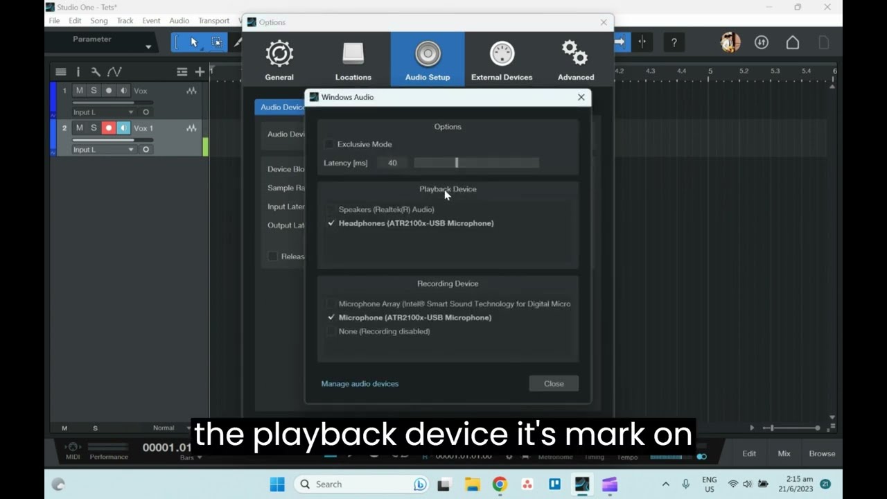 Troubleshooting Audio Input Issue on Presonus Studio One [Windows]