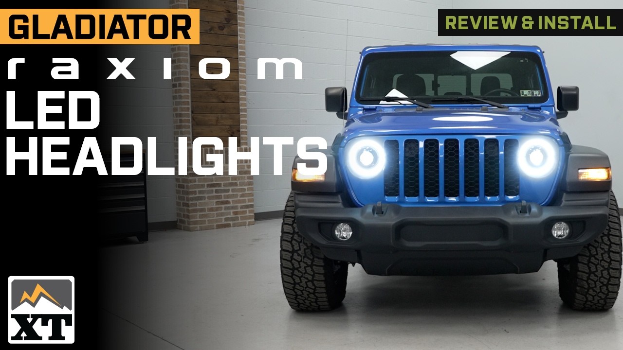 Jeep Gladiator JT Raxiom High Output LED Headlights with Angel Eye DRL Review & Install