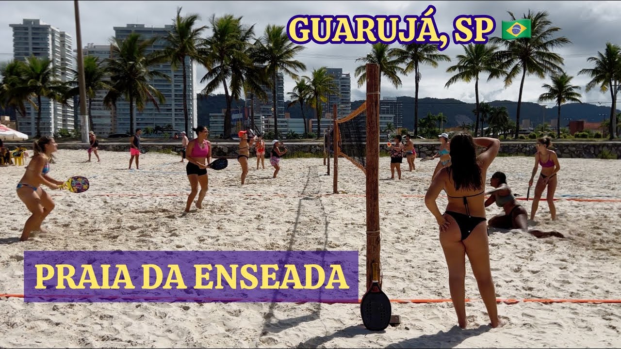Praia da Enseada, Guaruj&aacute;, SP! Caminhada da Praia de Pitangueiras at&eacute; a vizinha Praia da Enseada.