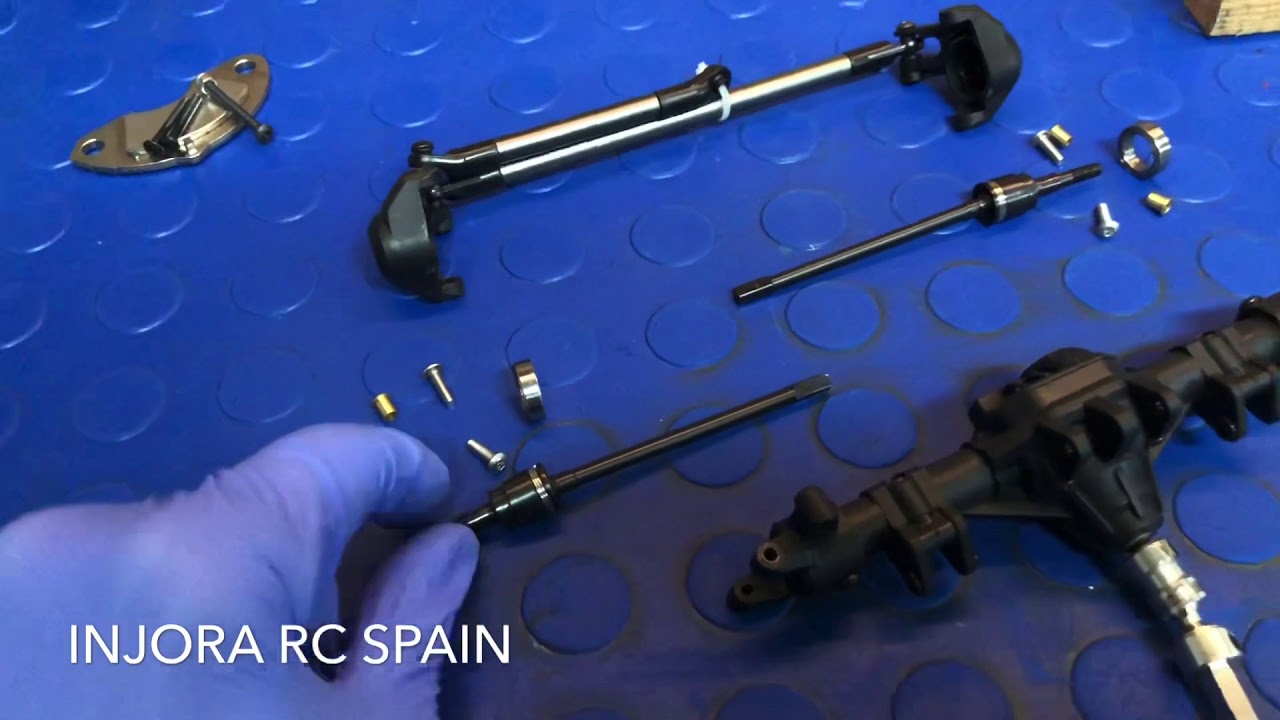 Desmontaje eje de transmisión delantera Crawler Injora Austar 313mm