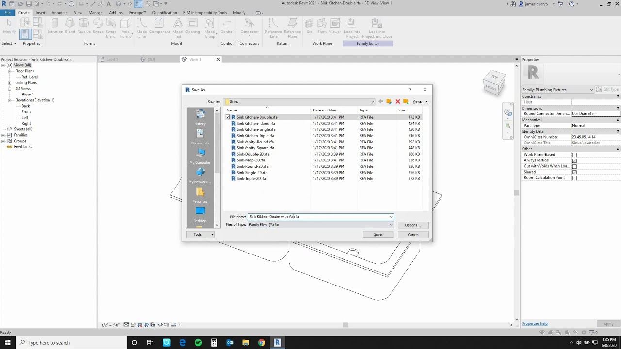 Creating Cuts with Voids using Revit