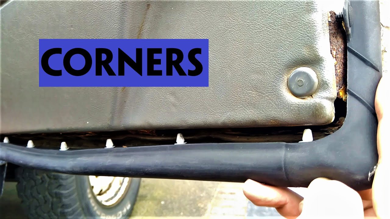 Mocking up rounded door seals onto square Defender doors