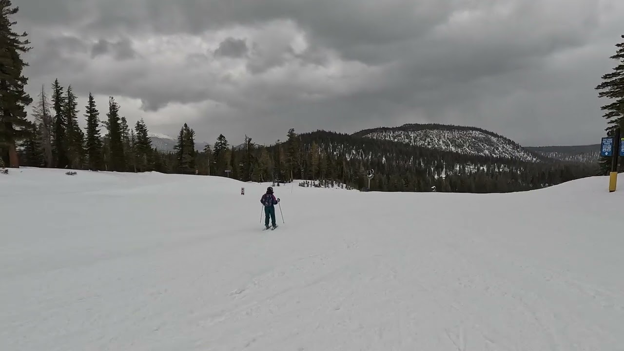 Ava Skis Mammoth - Blue Black route to Canyon Base