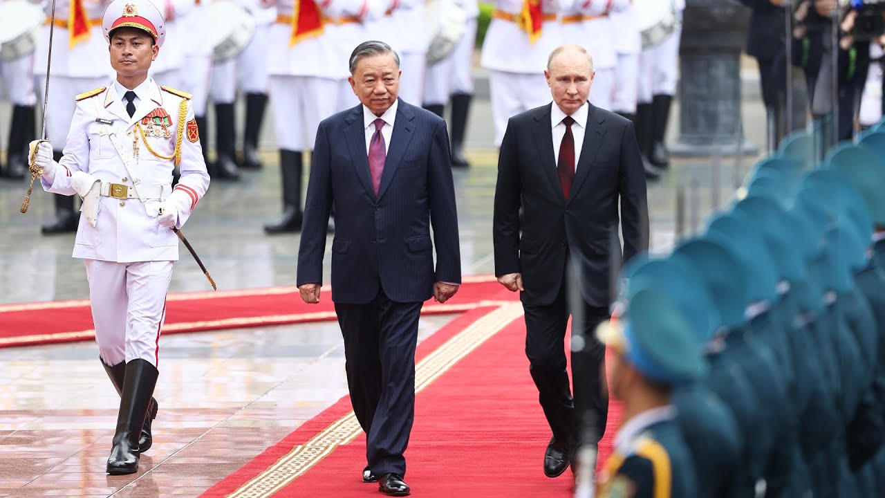 Toàn cảnh Lễ đón Tổng thống Nga Putin tại Phủ Chủ tịch