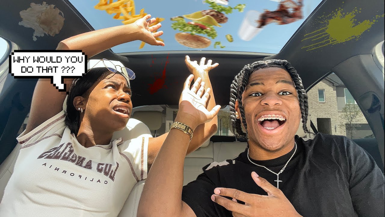 THROWING My HUNGRY Girlfriend FOOD Out The WINDOW!!