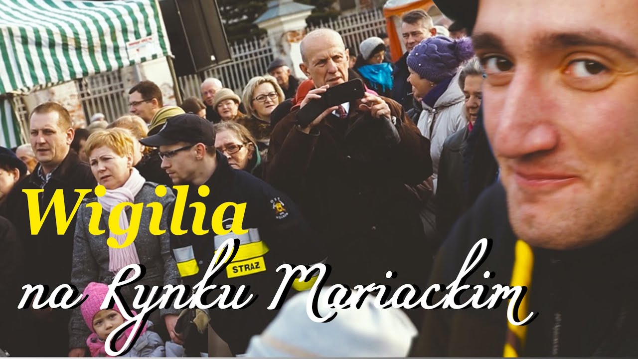 Wigilia na Rynku Mariackim w Węgrowie