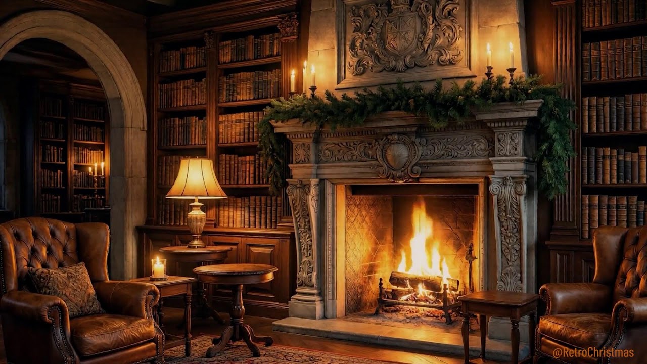 🔥Crackling Fire Cozy Ambience 🔥  Relaxing Music ❄️