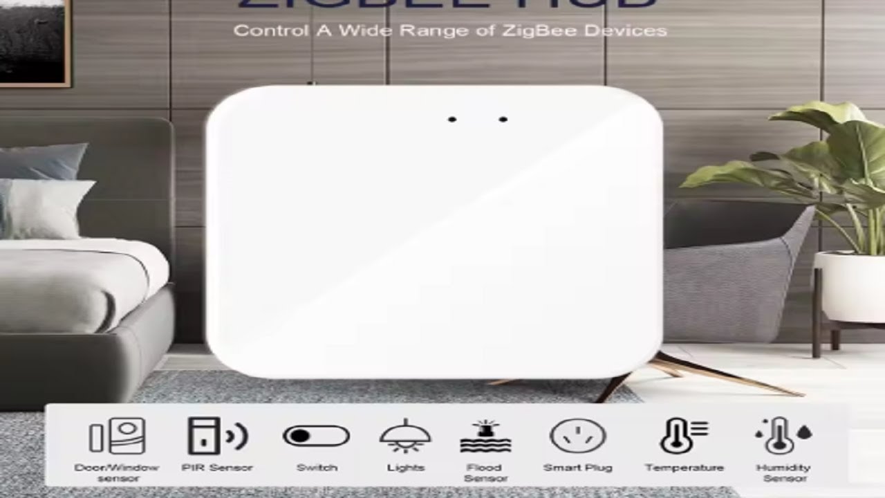 Tuya ZigBee 3.0 Smart Hub, Wireless/Wired Gateway Bridge for App Voice Remote Control, Works