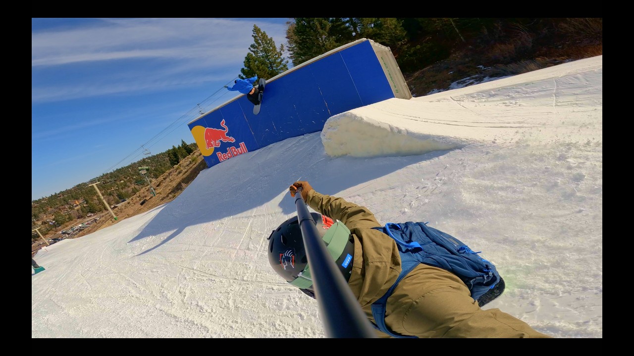 Snowboarding Bear Mountain Park | Top-to-Bottom Follow Cam