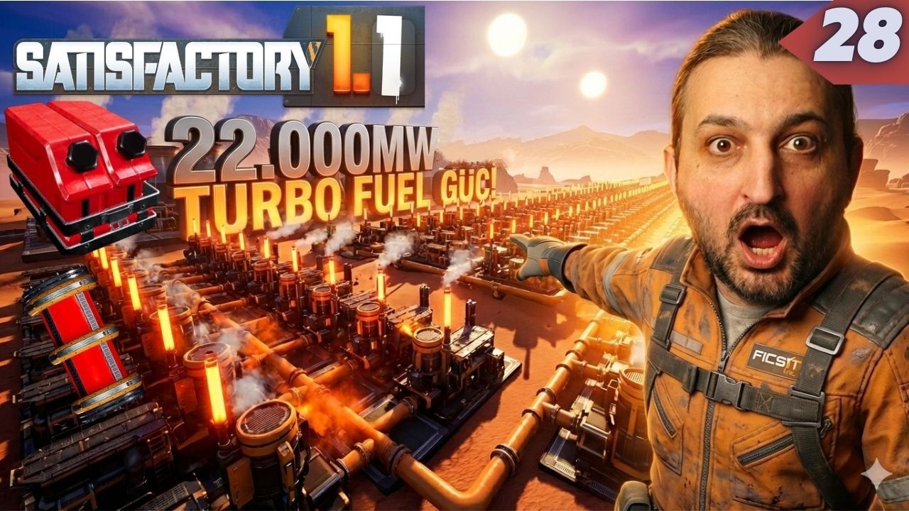 Turbo Fuel Enerji Santrali 22.000MW Elektrik ! | Satisfactory Türkçe Rehber l Bölüm 28