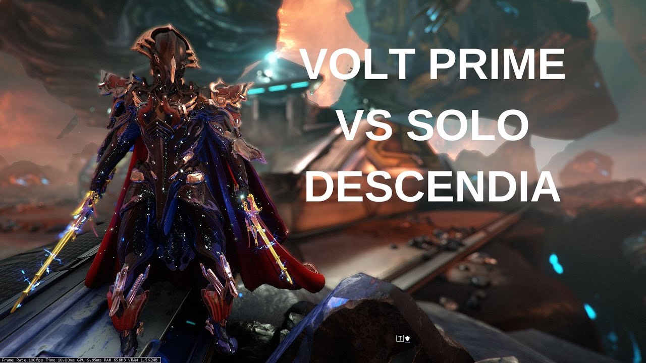 Warframe Volt Prime VS Descendia Full Run Solo