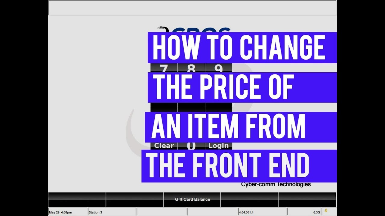 restaurant pos system | Change the Price of item from the front end of the house
