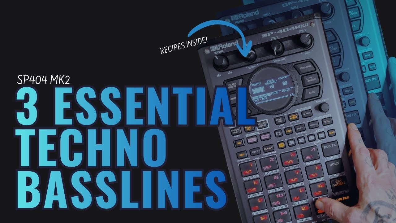 3 ESSENTIAL TECHNO BASSLINES - #sp404mk2 #dawless #tutorial