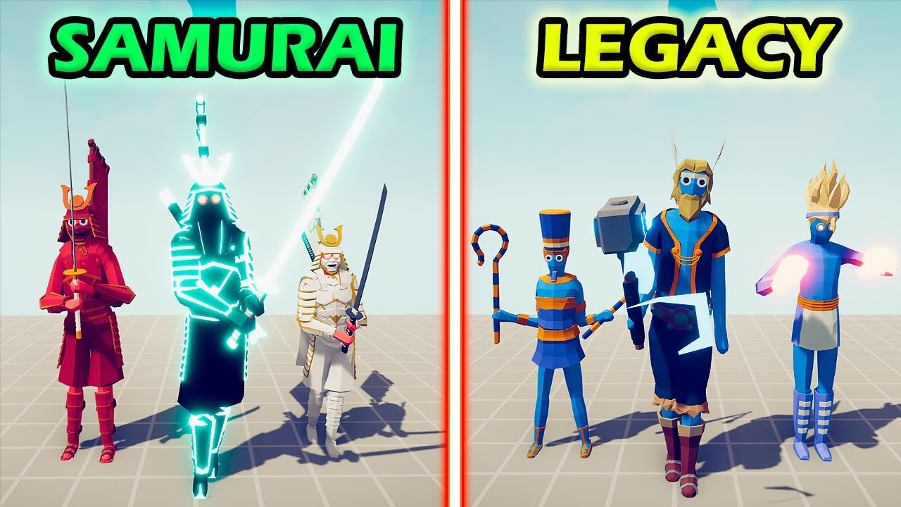 SAMURAI TEAM vs LEGACY TEAM - Totally Accurate Battle Simulator | TABS