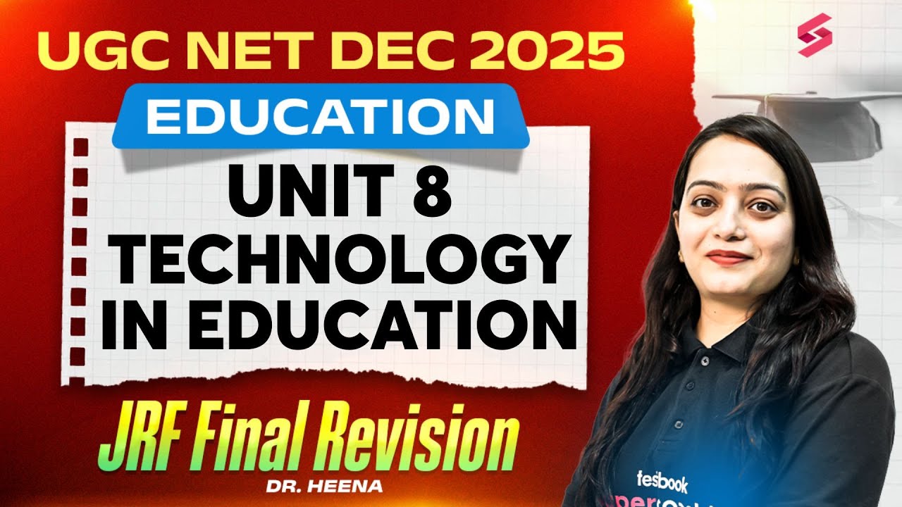 UGC NET Education Paper 2 | UGC NET Education Unit 8 | Technology In Education UGC NET | Dr.Heena