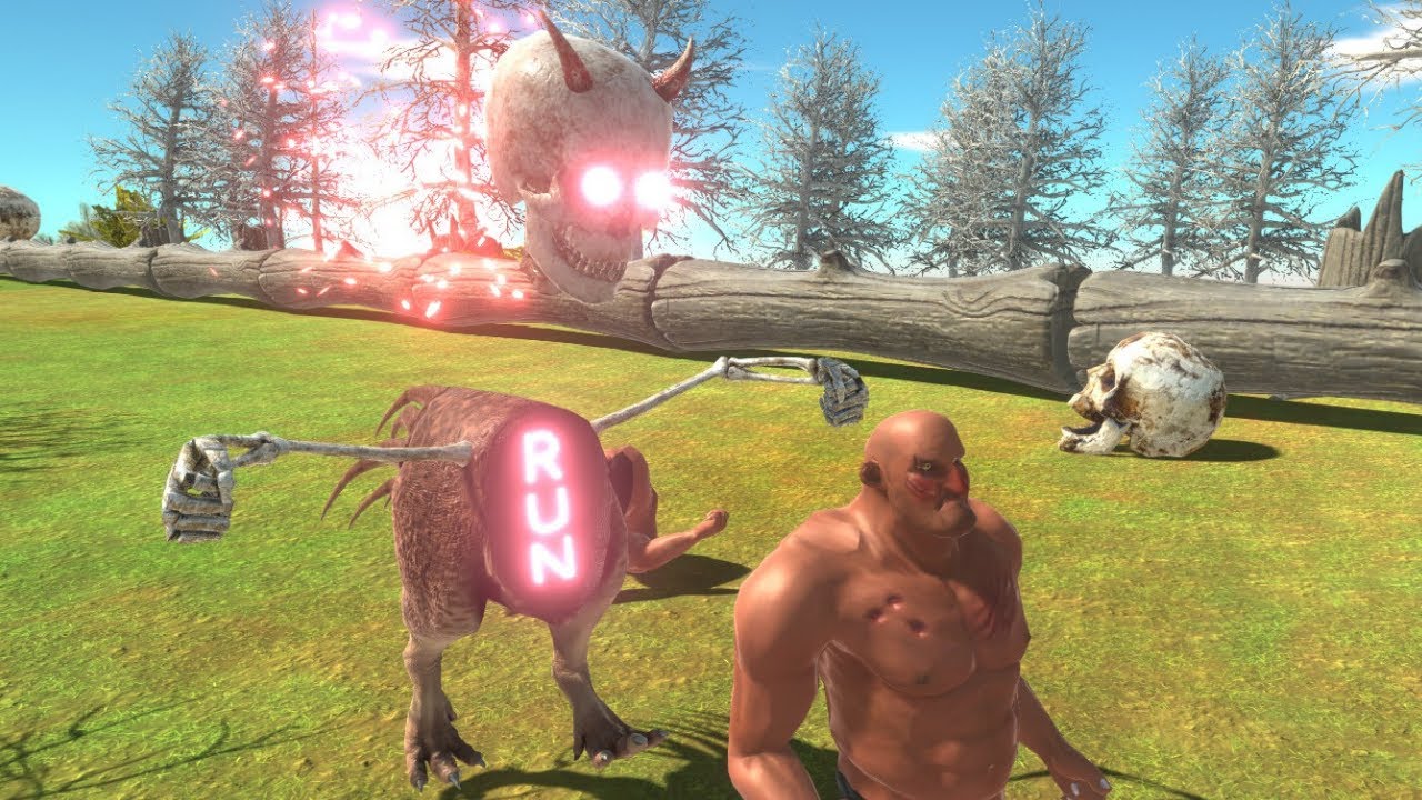 Escape from Flying Flaming Skull | Escape from monster -Animal Revolt Battle Simulator