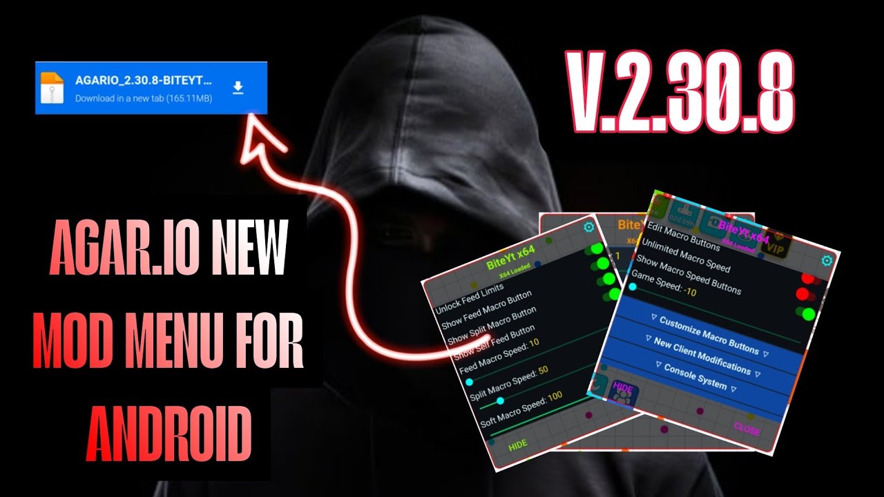 AGAR.IO NEW MOD MENU FOR ANDROID USER V2.30.8 (AGARIO MOBILE)