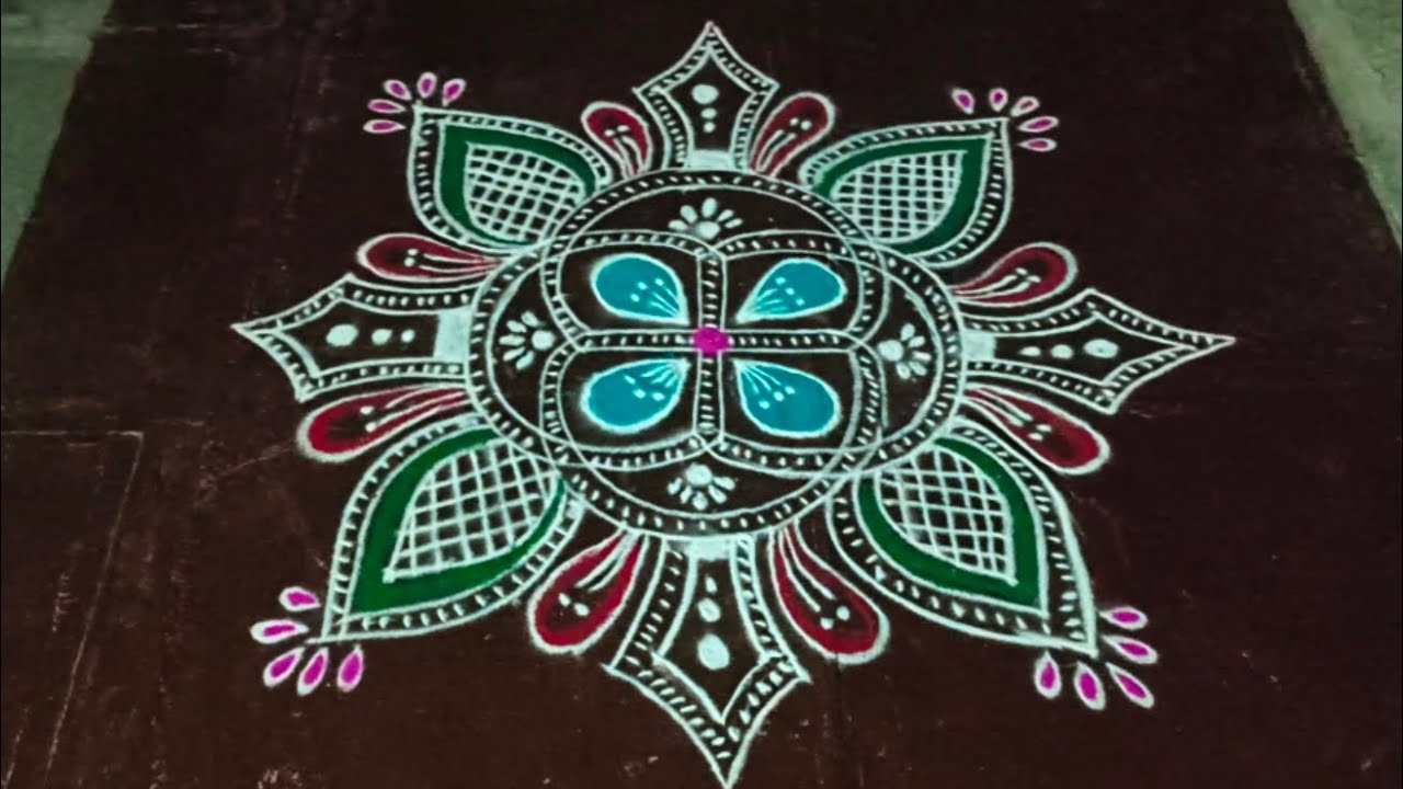 Daily easy rangoli 💐💐 beautiful rangoli 💐