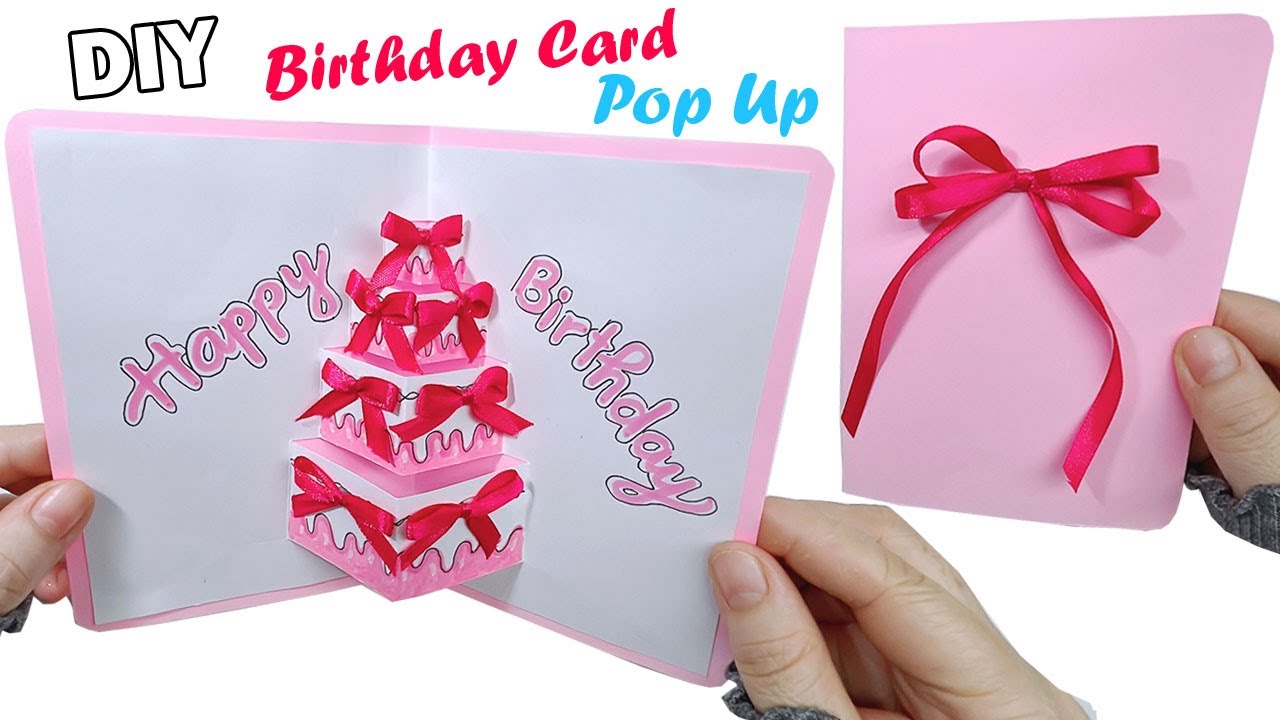 Cách Làm thiệp Sinh Nhật bánh kem 3D/DIY Birthday Card/ Liam Channel