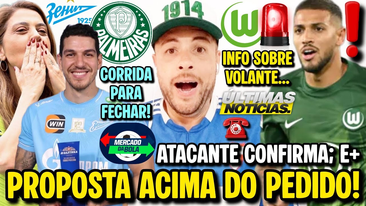 PALMEIRAS CORRE PARA FECHAR COM NINO! VOLANTE CONTATADO PELO VERDÃO, MAS...! B.RODRIGUES CONFIRMA E+