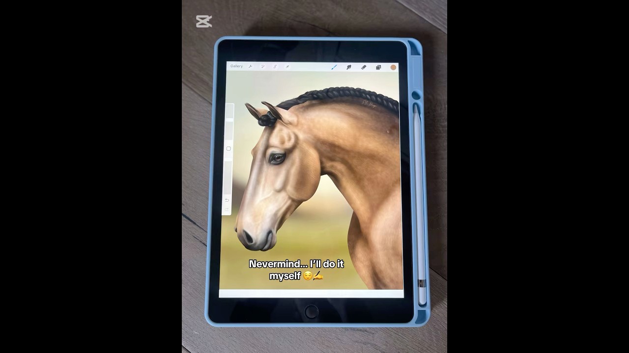 No AI needed 🐴🎨 #foryou #horse #equestrian #digitalart#artistsonyoutube #artist #equineart #equine