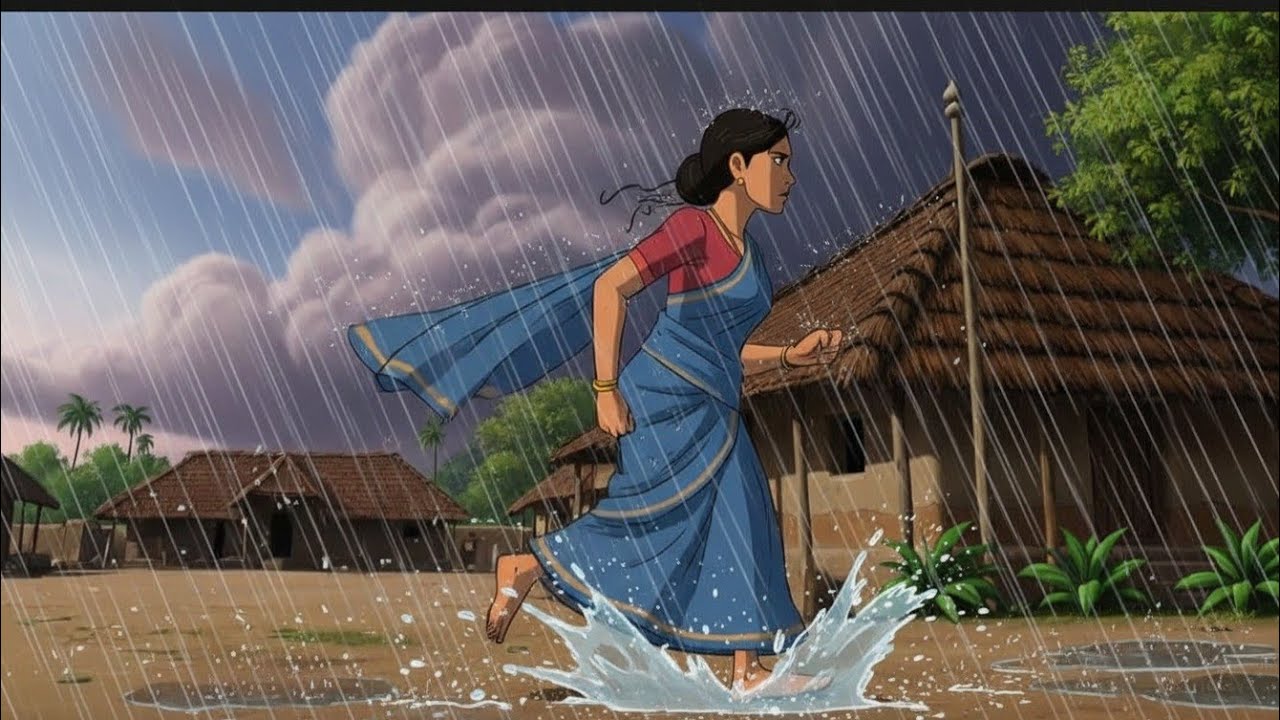Peaceful Day in an Indian Village:Ghibli-Style Slow Living|Morning to Rain Night&Traditional Cooking