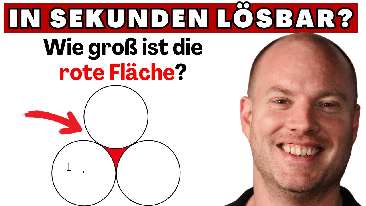 Es ist ganz einfach: Wie groß ist die rote Fläche? | Kreis, Fläche