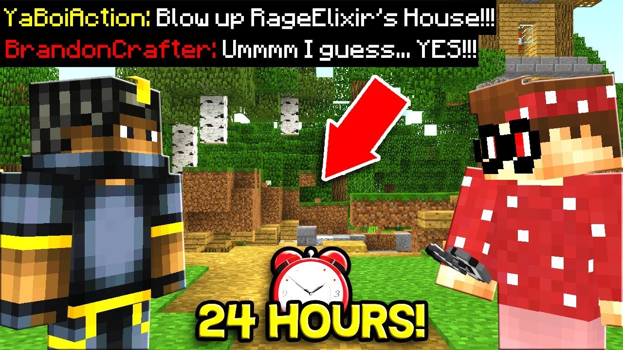 He Said YES to Everything I Said For 24 HOURS in Minecraft Pocket Edition! (Realms SMP S3) [15]