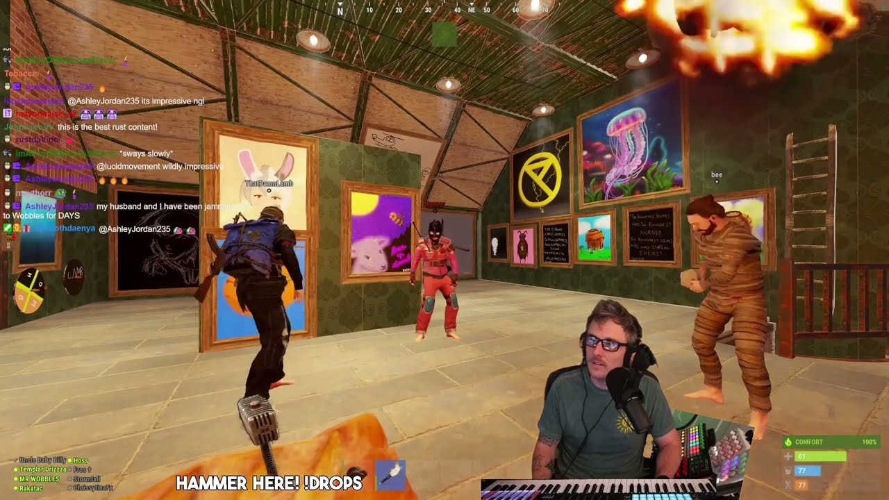 Mr. Wobbles sings Can't Help Falling In Love and Fly Me To The Moon in Rust Kingdoms II