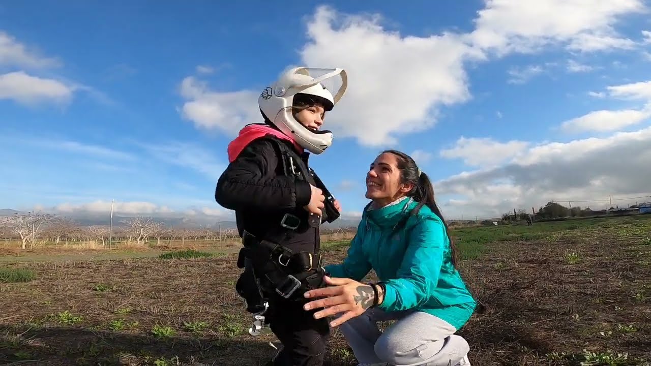 7 years old Skydive tandem at SKYDIVEATTICA Athens Greece