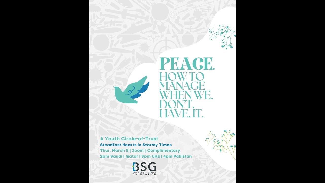 Peace. How to Manage When We. Don't Have. It.  Circle of Trust Mar 5 2026 90 min Special Workshop