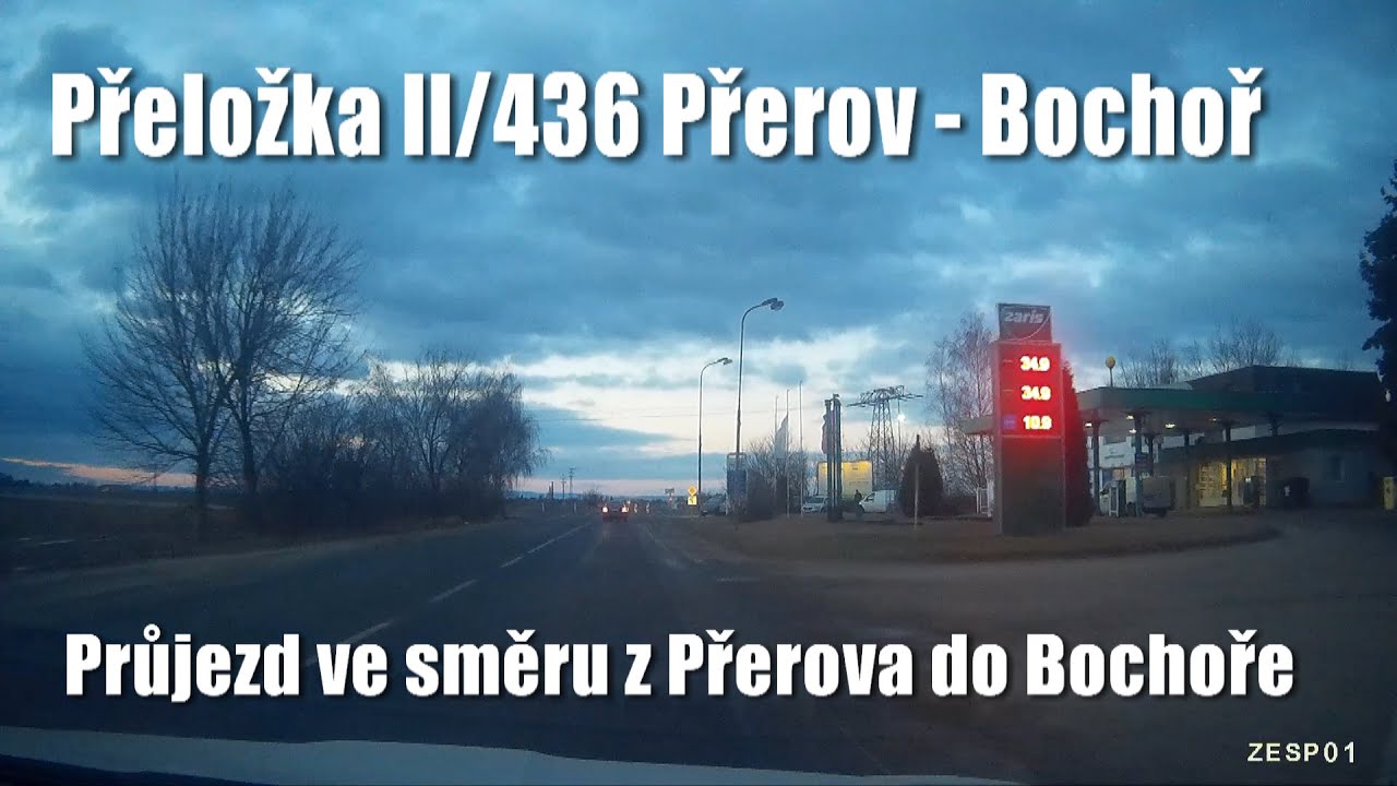 Průjezd novou přeložkou silnice II/436 z Přerova do Bochoře