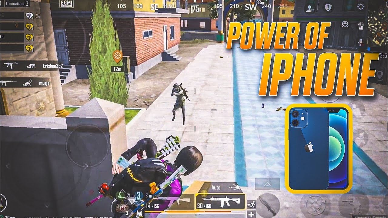 iPhone 12 BGMI New Update Gameplay⚡| BGMI 1vs4 Squadwipes Clutches 