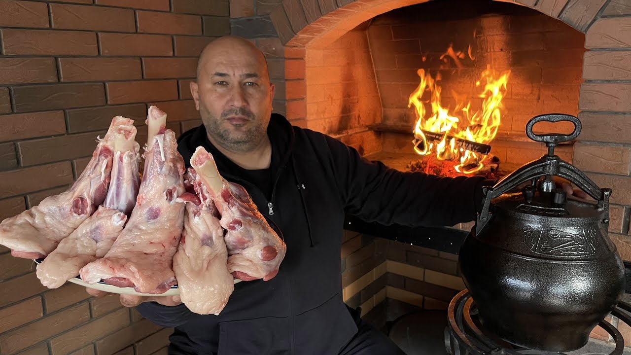 Большие Бараньи голяшки в афганском казане на костре! Рецепт просто бомба